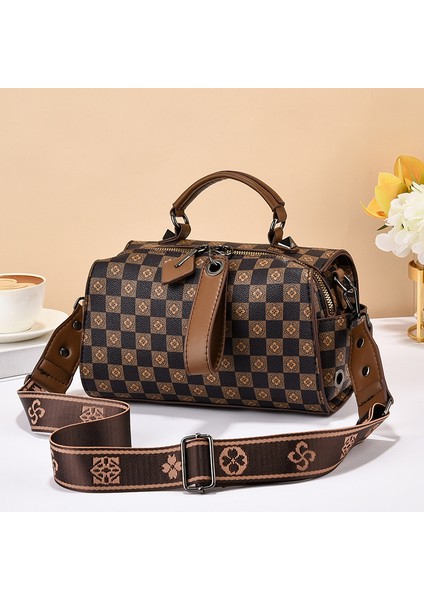 Çok Yönlü Boston Dama Tahtası Büyük Kapasiteli Çanta Çanta Yastık Çanta Omuz Çantası (Yurt Dışından)