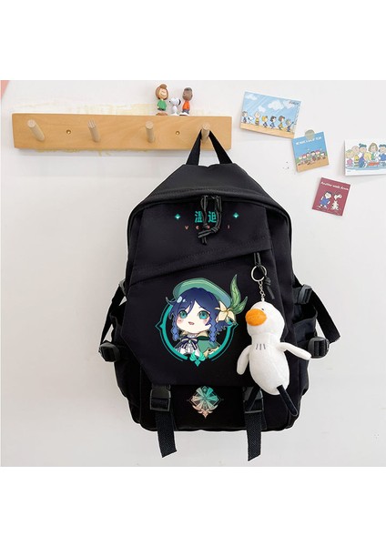 Genshin Impact Schoolbag Anime Japon Harajuku Tarzı Erkek ve Kız Öğrenciler Için Sırt Çantası (Yurt Dışından)