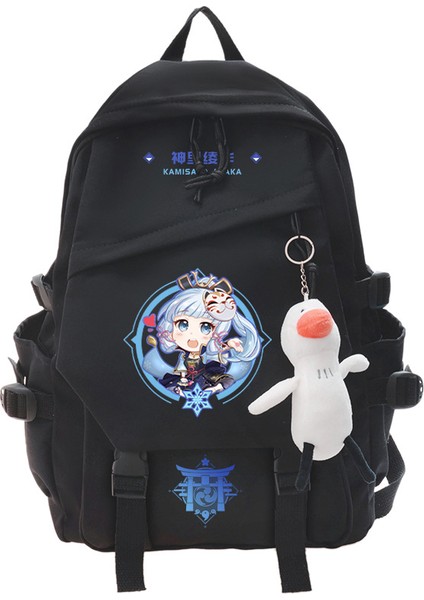 Genshin Impact Schoolbag Anime Japon Harajuku Tarzı Erkek ve Kız Öğrenciler Için Sırt Çantası (Yurt Dışından)