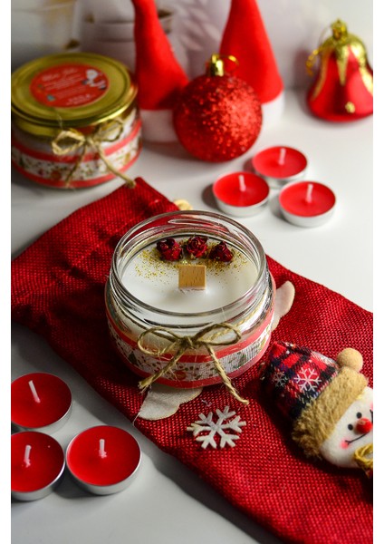 7 Parça Yeniyıl Hediye Seti ,kurabiye Kokulu Mum , Tealight Mum , Yeniyıl Hediyelik Mum , Noel