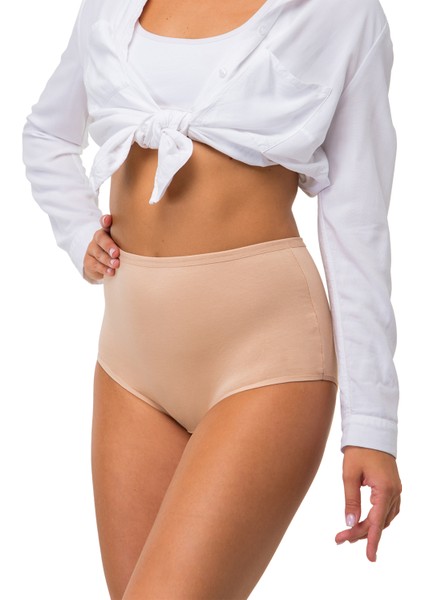 Pamuklu Battal Büyük Beden Kadın Slip Külot Bato 5 Li Set Paket Likralı Yüksek Bel Geniş Kenarlı fırsatları