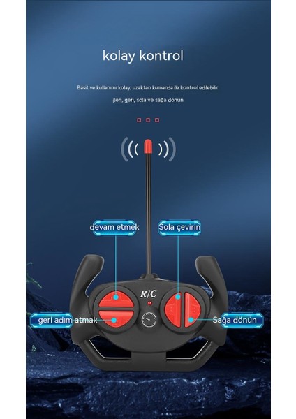 Çocuk Uzaktan Kumandalı Araba Oyuncak Dört Tekerlekten Çekişli Çocuk Spor Araba Dört Yönlü Elektrikli Oyuncak Araba Modeli (Yurt Dışından)
