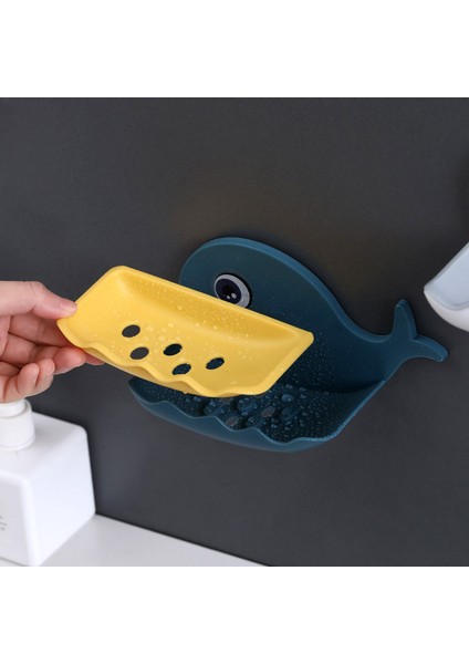 Balina Şeklindeki Yumruksuz Sabunluk Banyo Drenaj Sabunluk Seti Iki Adet Banyo Sabunluk Duvara Monte Depolama Rafı (Yurt Dışından) modelleri