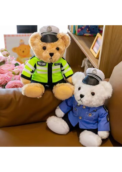 Polis Ayı Binme Elbisesi Bebek Trafik Polis Bebeği Polis Ayı Teddy Bear Peluş Oyuncak (Yurt Dışından) fırsatları
