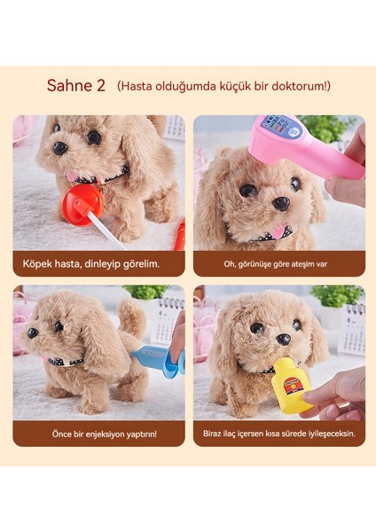Elektrikli Köpek Yavrusu Yürür ve Havlar.bebek Oyuncağı 0-3 Yaş Arası Bebek Eğitici Oyuncak (Yurt Dışından)