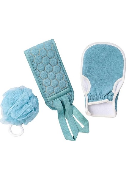 Üç Parçalı Banyo Havlusu Seti, Kalınlaştırılmış Çamur ve Dekontaminasyon Banyo Topu Kombinasyon Seti, Uzun Sırtlı Ovma Havlusu (Yurt Dışından) modelleri