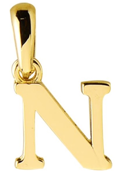 14 Ayar Altın N Harfi Kolye Ucu 0,44 gr
