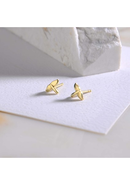 14 Ayar Altın Balık Kuyruğu Küpe