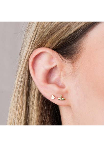 14 Ayar Altın Balık Kuyruğu Küpe modelleri