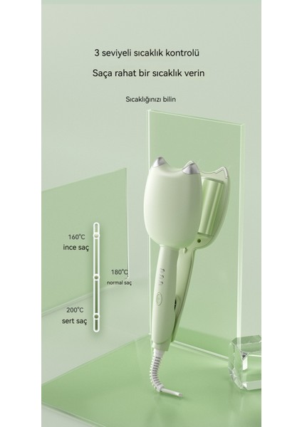 Derin V Mini Yumurta Rulosu Saç Maşası, Negatif Iyon Saça Zarar Vermez, Büyük Dalga Perma Saç Maşası (Yurt Dışından)