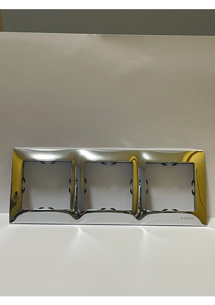 Metal Krom Üçlü Çerçeve