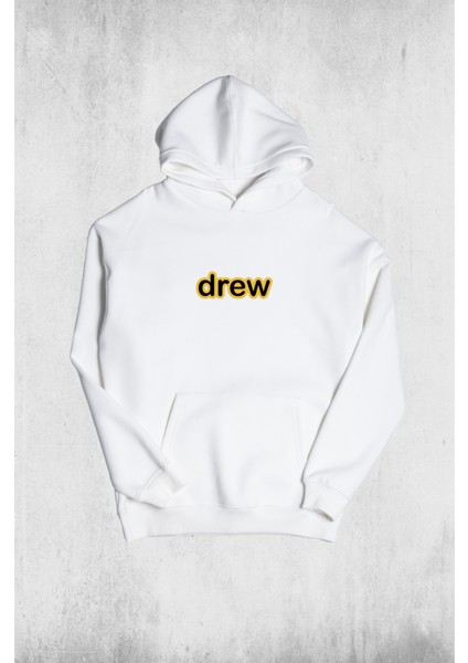 Unisex Oversize Drew Kapüşonlu Sweatshirt