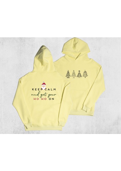 Unisex Oversize Ho Ho On Kapüşonlu Sweatshirt modelleri
