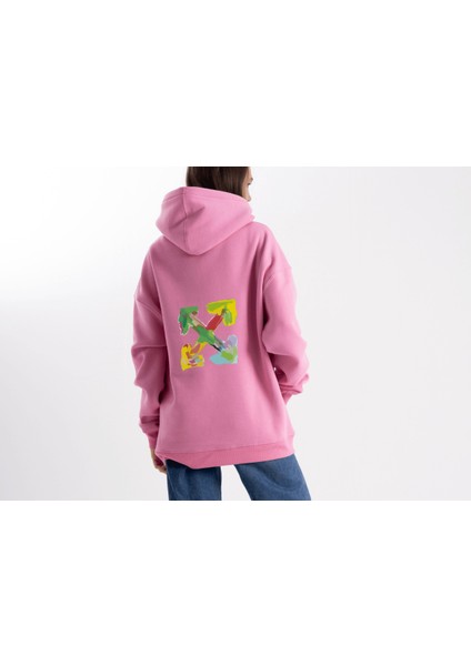 Unisex Oversize Four Kapüşonlu Sweatshirt