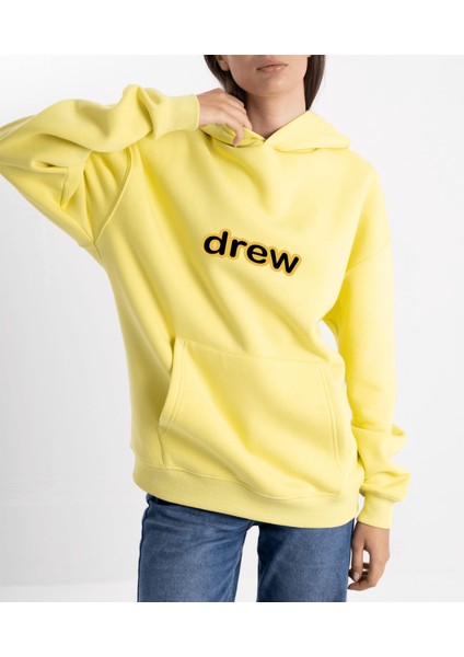 Unisex Oversize Drew Kapüşonlu Sweatshirt
