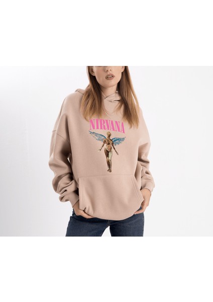 Unisex Oversize Nirvana Kapüşonlu Sweatshirt