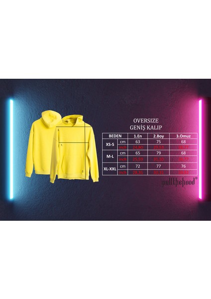 Unisex Oversize Nirvana Kapüşonlu Sweatshirt