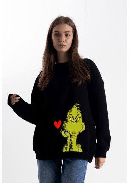 Pull The Hood Unisex Oversize Grinch Sweatshirt