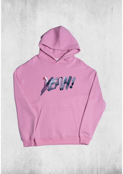 Unisex Oversize Yeah! Kapüşonlu Sweatshirt