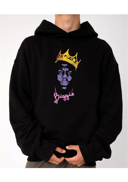 Pull The Hood Unisex Oversize Biggie Kapüşonlu Sweatshirt