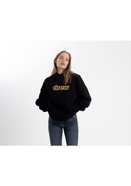 Unisex Oversize Drew Kapüşonlu Sweatshirt