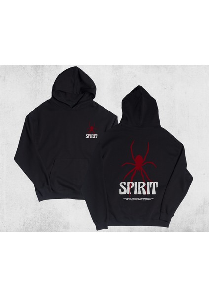 Unisex Oversize Spirit Kapüşonlu Sweatshirt