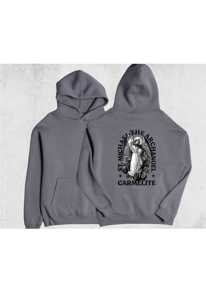 Unisex Oversize Carmelite Kapüşonlu Sweatshirt