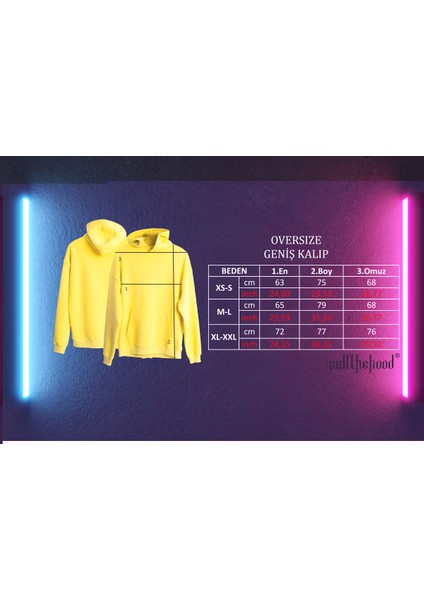 Unisex Oversize Carmelite Kapüşonlu Sweatshirt