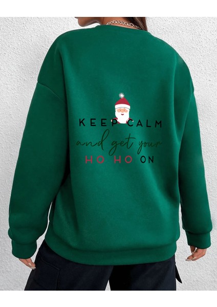 Unisex Oversize Ho Ho On Sweatshirt modelleri