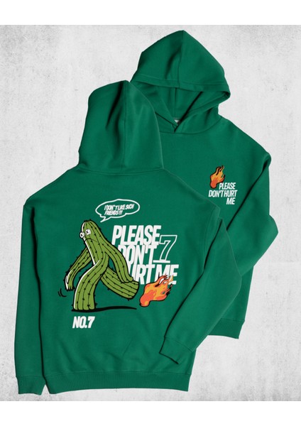 Unisex Oversize No7 Kapüşonlu Sweatshirt