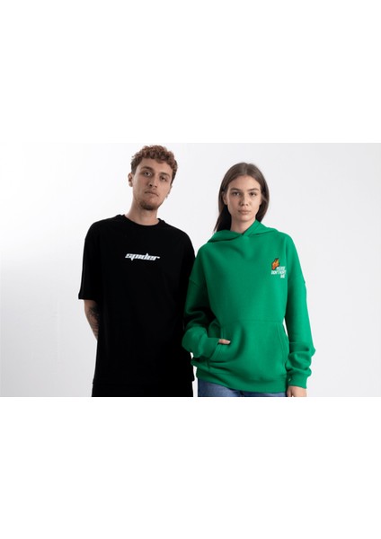 Unisex Oversize No7 Kapüşonlu Sweatshirt
