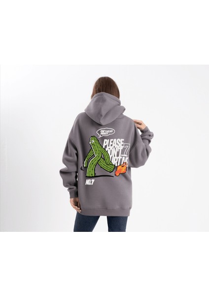 Unisex Oversize No7 Kapüşonlu Sweatshirt