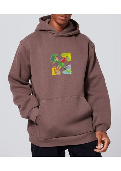 Unisex Oversize Four Kapüşonlu Sweatshirt