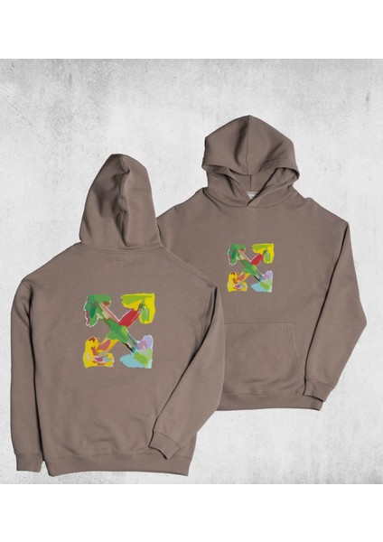 Unisex Oversize Four Kapüşonlu Sweatshirt modelleri