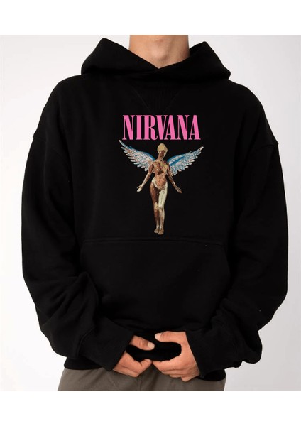Unisex Oversize Nirvana Kapüşonlu Sweatshirt