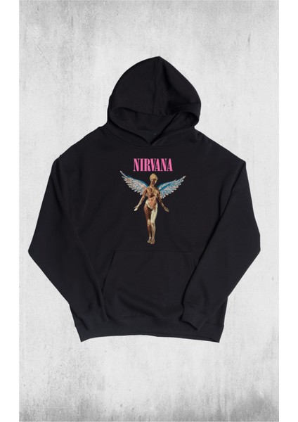 Unisex Oversize Nirvana Kapüşonlu Sweatshirt