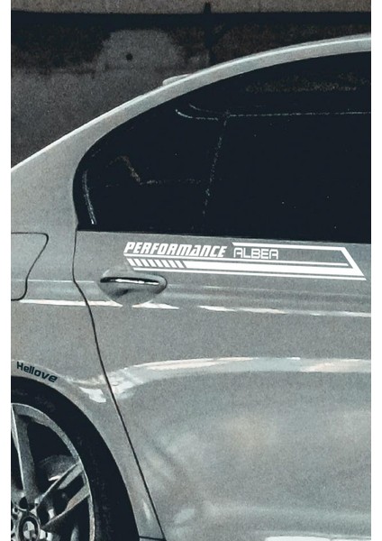Fiat Albea Yan Şerit Performance Oto Araba Sticker Sağ ve Sol Beyaz 55*16 cm indirimleri