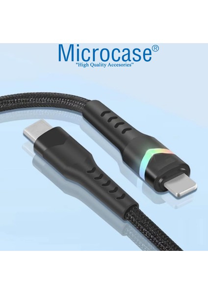 Type-C To Type-C Hızlı Şarj Kablo LED Işıklı 65W Örgü Kablo AL4050