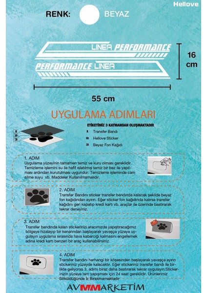 Fiat Linea Yan Şerit Performance Oto Araba Sticker Sağ ve Sol Beyaz 55*16 cm fırsatları