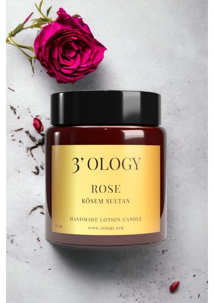 3'OLOGY Aromaterapi Masaj Yağı Mumu Gül 125GR.