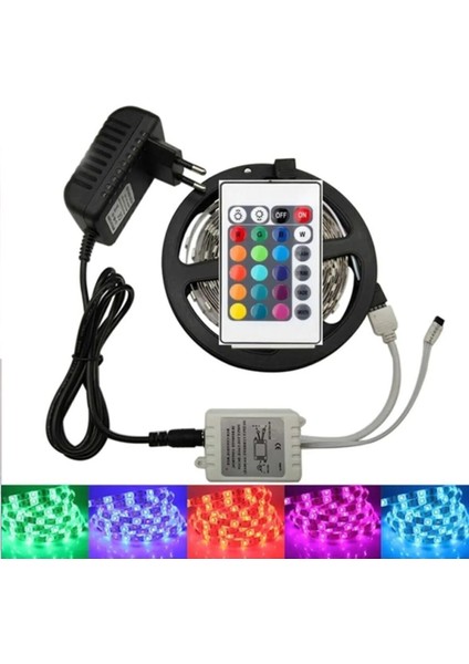 Aral Mini Avm Mio Rgb Şerit LED 5mt Silikonlu Tak Çalıştır Iç ve Dış Mekan Şerit LED