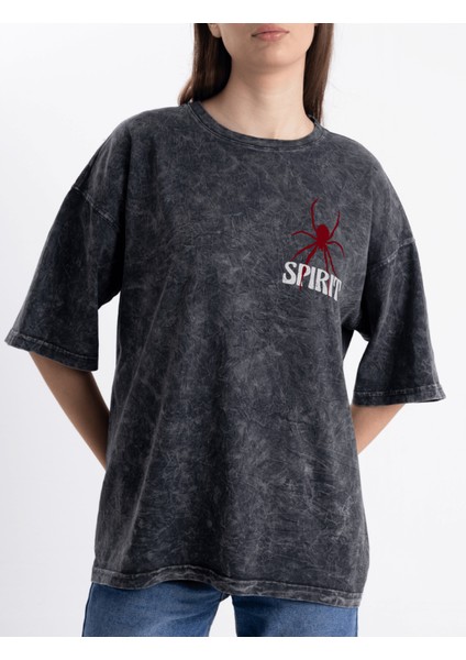 Unisex Oversize Eskitme Spirit Tshirt