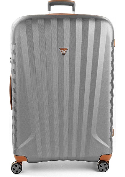 Gri Çekçekli Sert Valiz E-Lıte Cognac/tıtanıo Orta