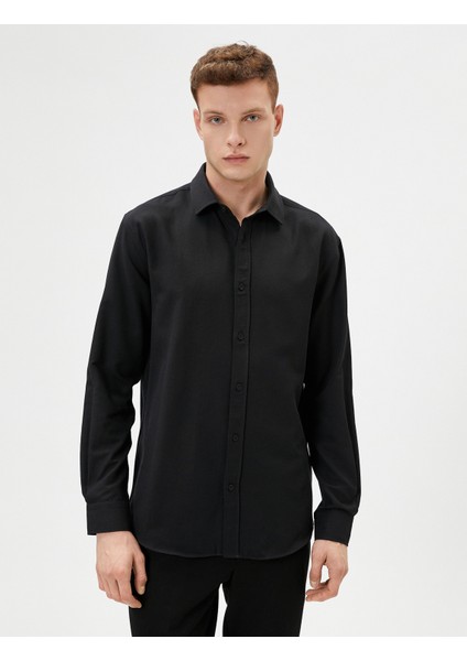 Klasik Gömlek Basic Düğmeli Uzun Kollu modelleri