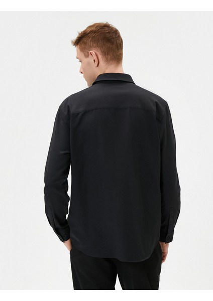 Klasik Gömlek Basic Düğmeli Uzun Kollu fırsatları