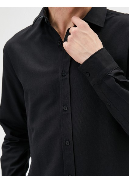 Klasik Gömlek Basic Düğmeli Uzun Kollu indirimleri