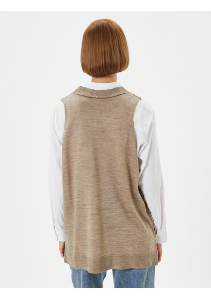 V Yaka Süveter Örgü Ribanalı fırsatları