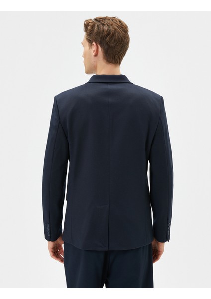 Blazer Ceket Slim Fit Cep Detaylı Düğmeli Mono Yaka fırsatları