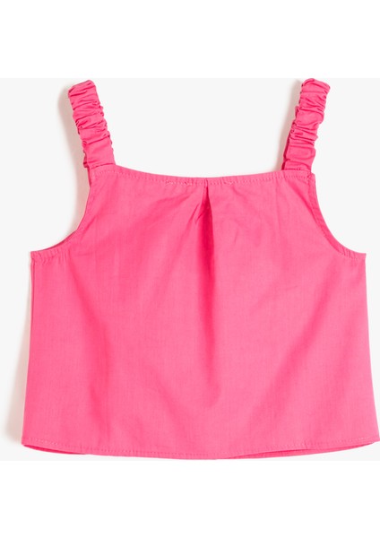 Crop Bluz Askılı Fiyonk Detaylı Pamuklu fiyatları