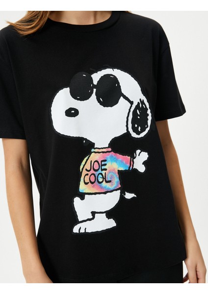 Snoopy Tişört Lisanslı Baskılı Kısa Kollu Pamuklu